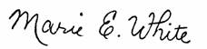 Marie White's signature