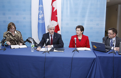 Traci Walters, Hon. Lawrence Cannon, Bendina Miller and Steve Estey